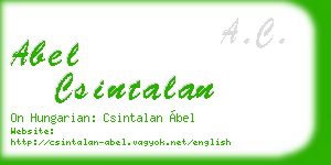 abel csintalan business card